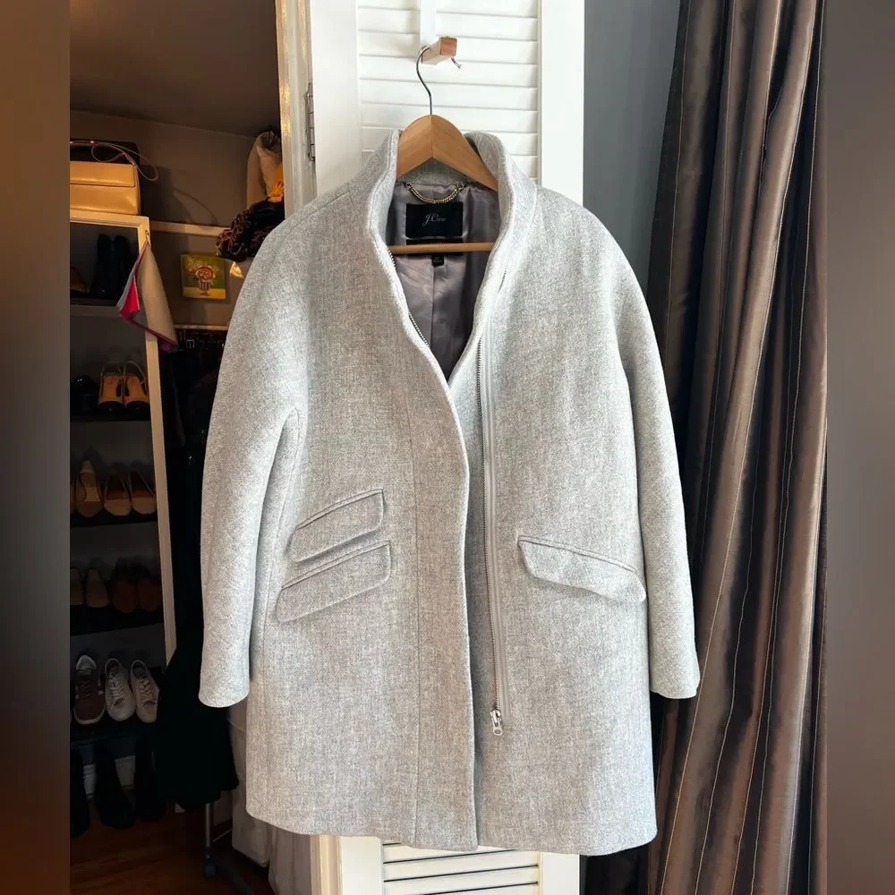 J. Crew Cocoon Stadium Cloth Coat - Picture 9 of 16